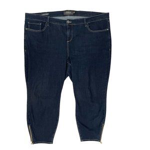 Torrid Premium Stiletto Skinny Ankle Zip Jeans Plus Size 26R Inseam 25”